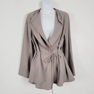 Devernois Taupe Flexible Wrap Bell Sleeve Top‎ Size Medium